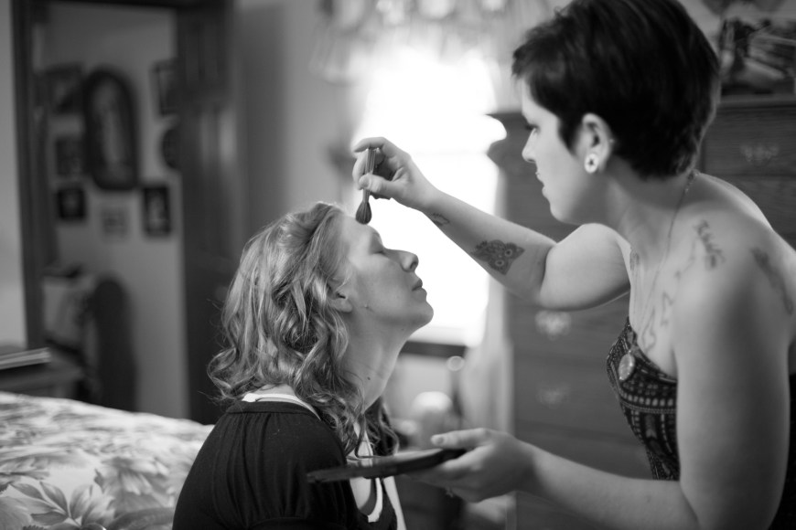 Crystal helped Jamie get ready 